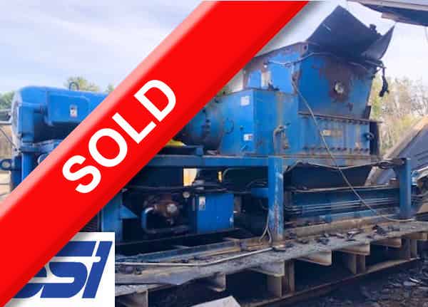 X SOLD Used SSI Twin Shaft Tyre Shredder