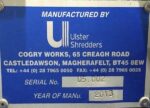 Used Ulster U-5 Hard Drive Shredder