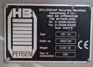SOLD Used Bollegraaf HBC140 Waste Baler
