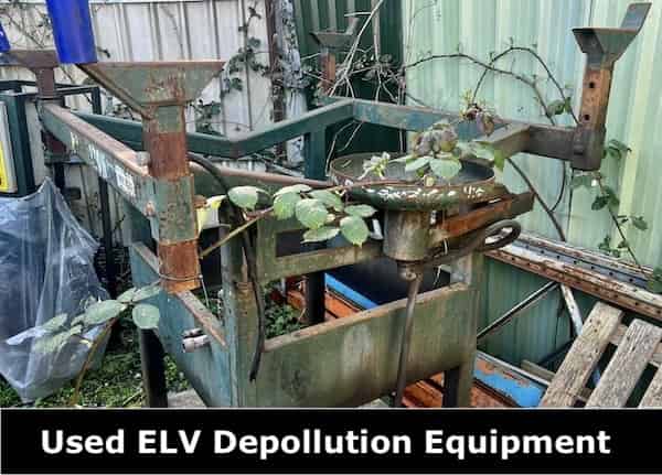 Used ELV Depollution Equipment